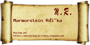 Marmorstein Réka névjegykártya
